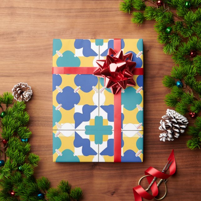 Papier Cadeau Motif géométrique abstrait (Cadeau de vacances)