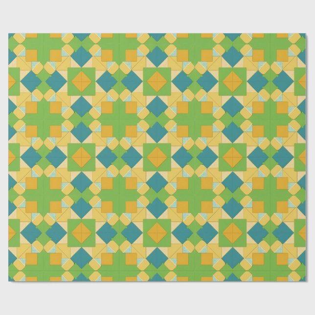 Papier Cadeau Motif Géométrique Abstrait (Plat)