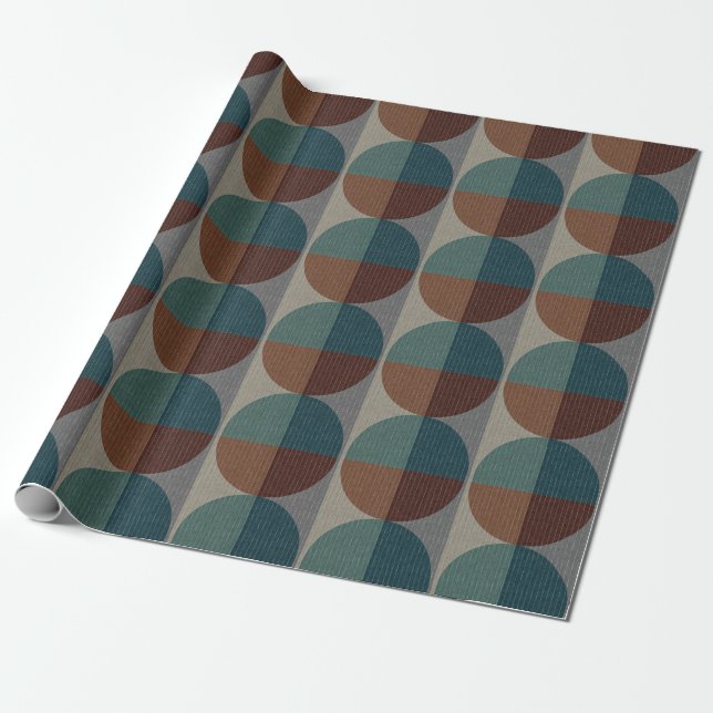 Papier Cadeau motif géométrique Abstrait. (Déroulé)