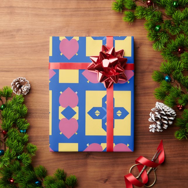 Papier Cadeau Motif Géométrique Abstrait (Cadeau de vacances)