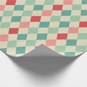 Papier Cadeau Motif géométrique Arlequin Retro