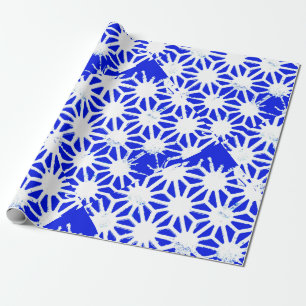 Papier Cadeau Motif géométrique bleu royal