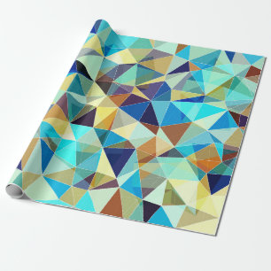 Papier Cadeau Motif géométrique coloré, arrière - plan triangles