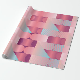 Papier Cadeau Motif géométrique de surface avec triangles, cercl