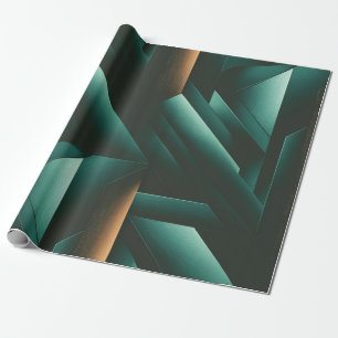 Papier Cadeau Motif géométrique foncé élégant