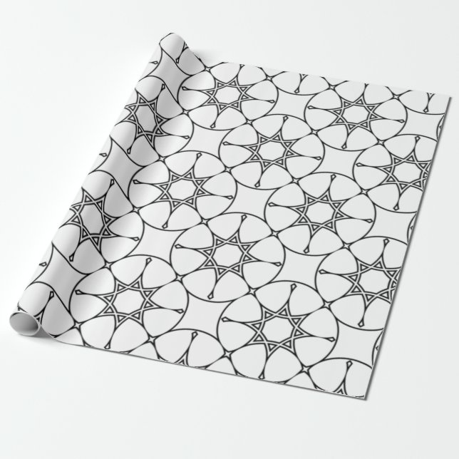 Papier Cadeau Motif géométrique islamique arabe Design mignon (Déroulé)