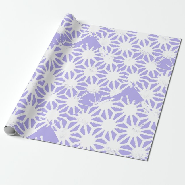 Papier Cadeau Motif géométrique Lavender (Déroulé)