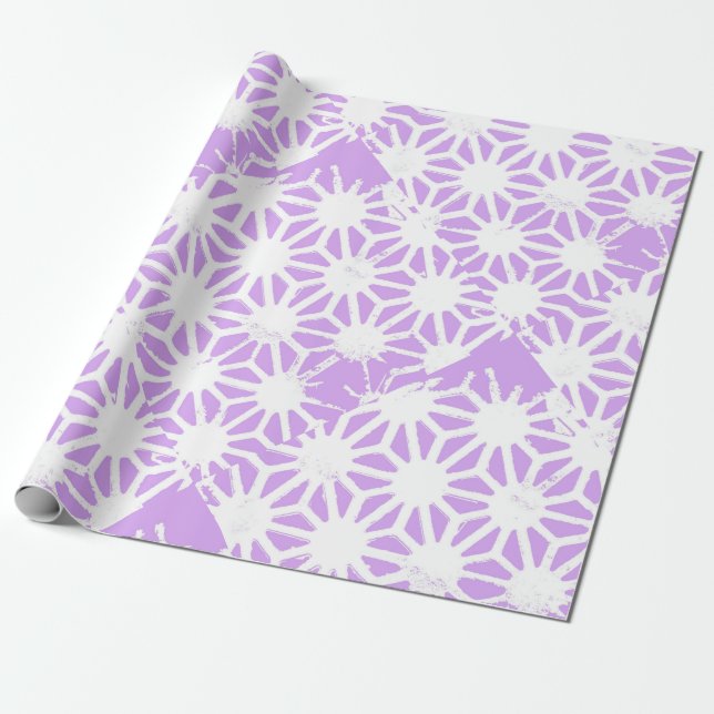 Papier Cadeau Motif géométrique Lilac (Déroulé)