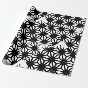 Papier Cadeau Motif géométrique noir