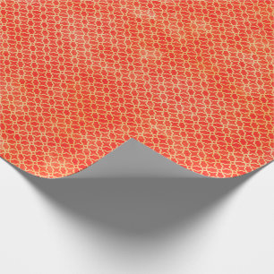 Papier Cadeau Motif géométrique orange