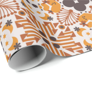 Papier Cadeau Motif géométrique sans couture avec motif de crabe