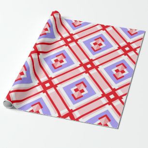 Papier Cadeau Motif géométrique transparent avec carrés