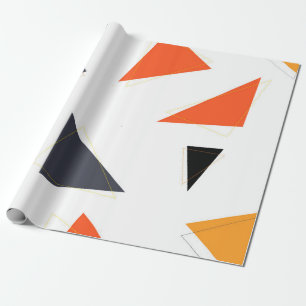Papier Cadeau motif géométrique triangulaire moderne, simple e