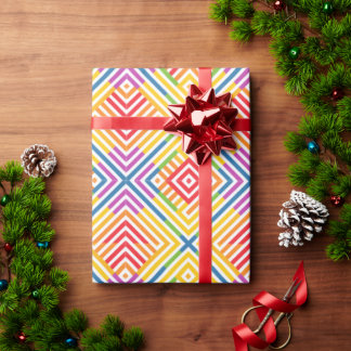 Papier Cadeau Motif graphique arc-en-ciel