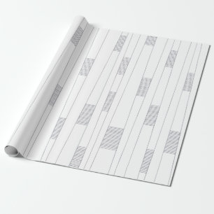 Papier Cadeau Motif graphique linéaire simple, minimal et modern