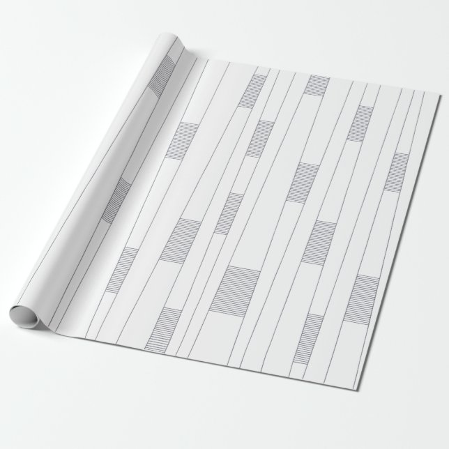 Papier Cadeau Motif graphique linéaire simple, minimal et modern (Déroulé)