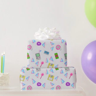 Papier Cadeau Motif gribouillé des années 90