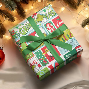 Papier Cadeau Motif Grinchmas Joyeux Grinchmas