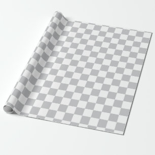 Papier Cadeau Motif gris-clair de damier