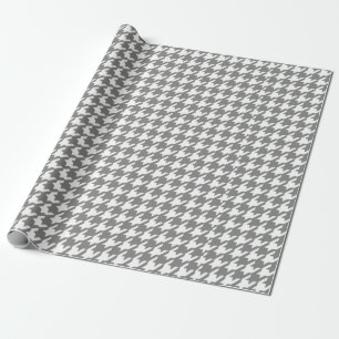Papier Cadeau Motif gris et blanc classique de pied-de-poule