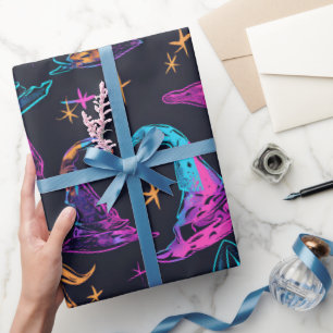 Papier Cadeau Motif Halloween Néon 