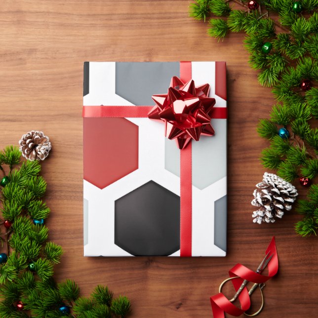 Papier Cadeau Motif Hexagon d'Art Moderne (Cadeau de vacances)