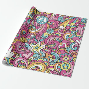 Papier Cadeau Motif hippie
