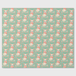 Papier Cadeau Motif Hiver Chihuahua