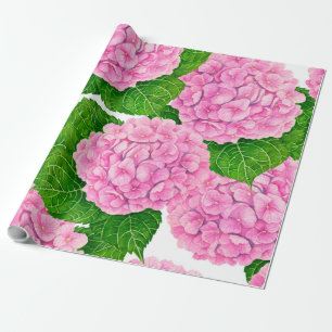 Papier Cadeau Motif Hydrangea