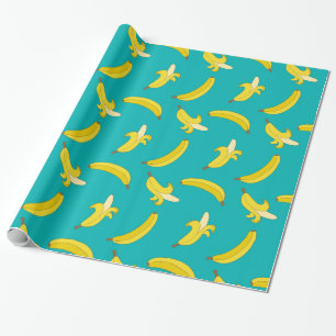 Papier Cadeau Motif illustré par bananes allé drôle