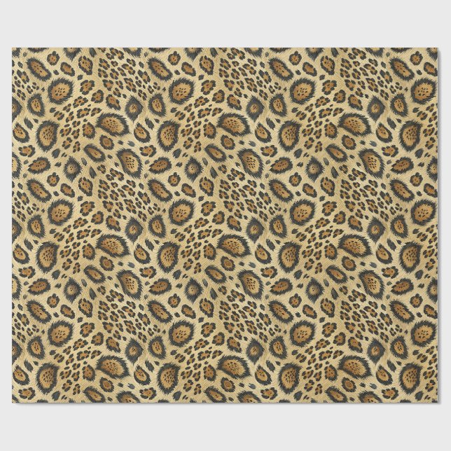 Papier Cadeau Motif imprimé léopard – Conception de peau d'anima (Plat)