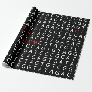 Papier Cadeau Motif intelligent de GYMNASE d'ADN