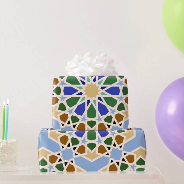 Papier Cadeau Motif Islamique Fond (Cadeaux de fête)
