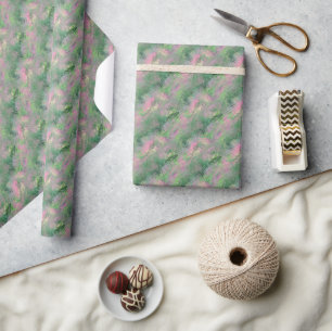 Papier Cadeau Motif Jade Green Crystal Gel