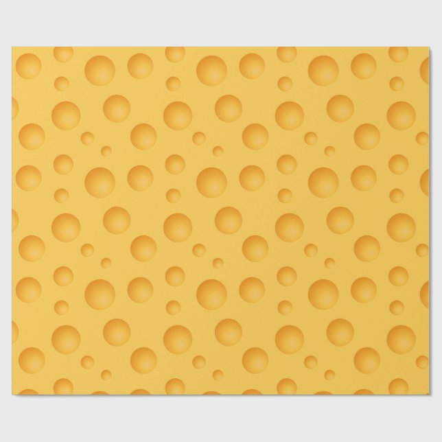Papier Cadeau Motif jaune de fromage (Plat)