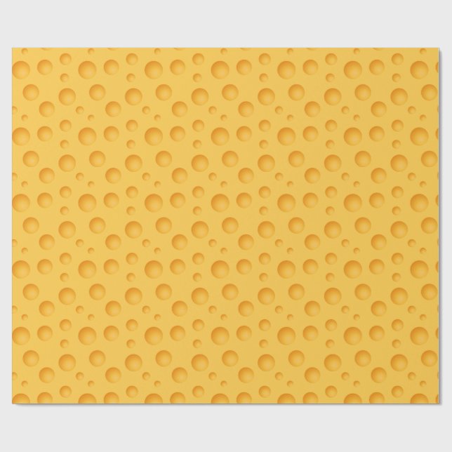 Papier Cadeau Motif jaune de fromage (Plat)