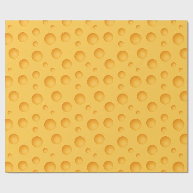 Papier Cadeau Motif jaune de fromage (Plat)
