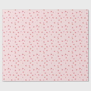 Papier Cadeau Motif joli de cerise   Rose esthétique sans coutur