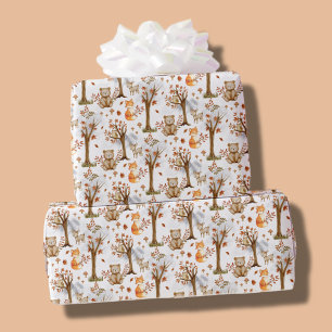 Papier Cadeau Motif jolis animaux de la forêt