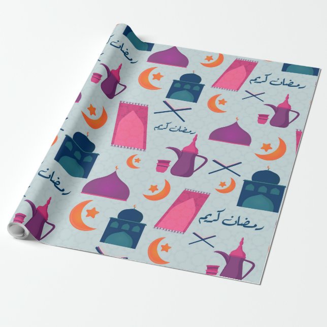 Papier Cadeau Motif Joyeux Ramadan (Déroulé)