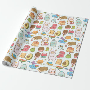 Papier Cadeau Motif Kawaii