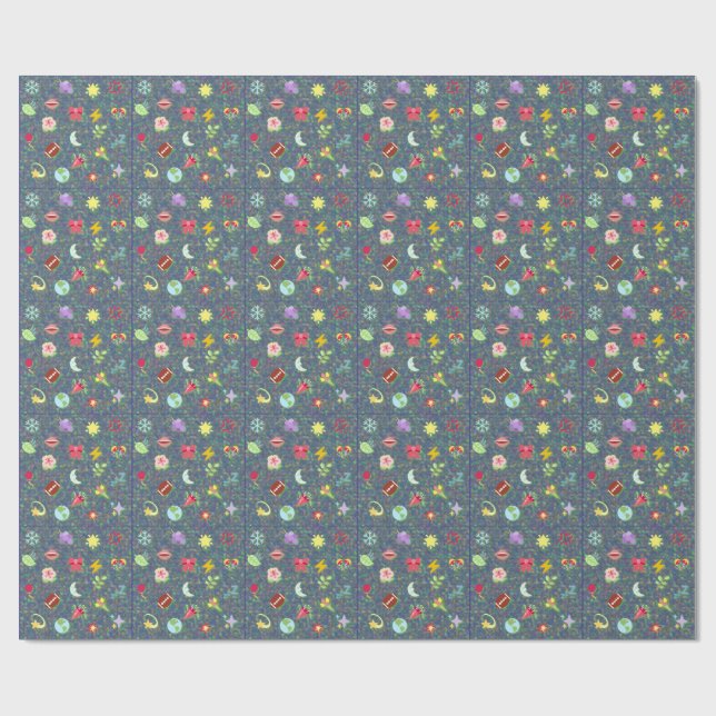 Papier Cadeau  motif kawaii  (Plat)