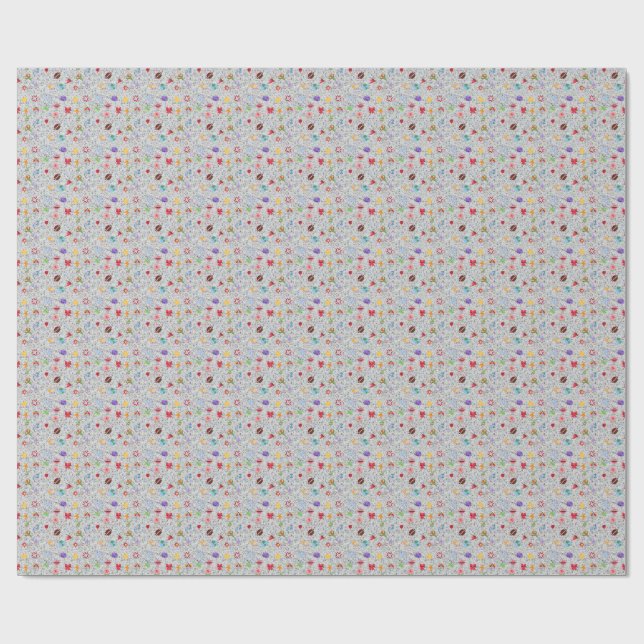Papier Cadeau  motif kawaii  (Plat)