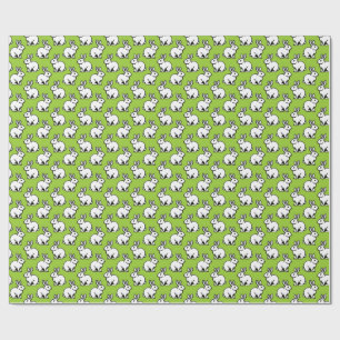 Papier Cadeau Motif lapins - Noir et Blanc avec Grn Martien