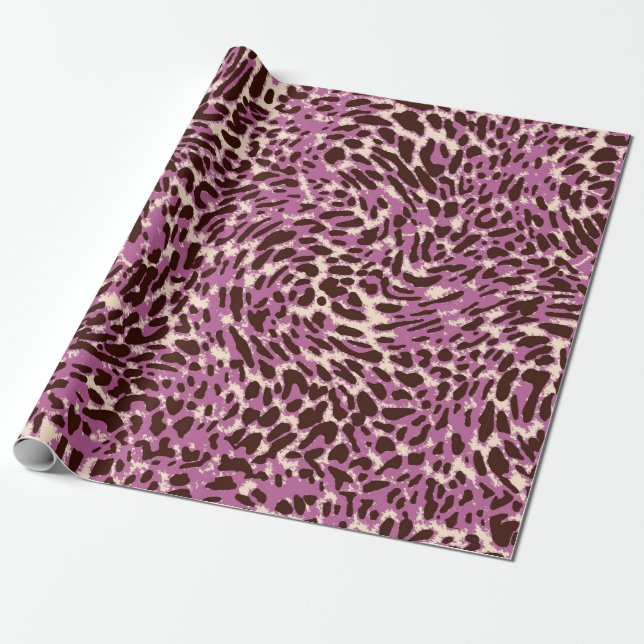Papier Cadeau Motif léopard, Empreinte de léopard, Poster de ani (Déroulé)