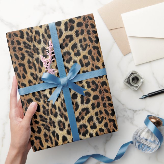 Papier Cadeau Motif léopard, tigre, peau de léopard, tendance, (Cadeaux)