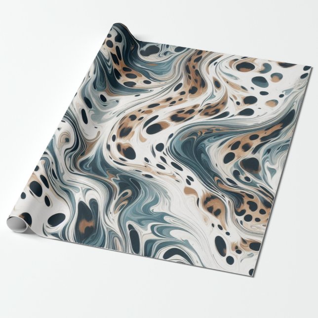 Papier Cadeau Motif léopard Voie lactée  (Déroulé)