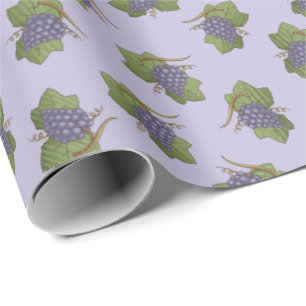 Papier Cadeau Motif Lilac Grapes