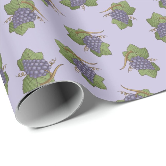 Papier Cadeau Motif Lilac Grapes (Coin rond)