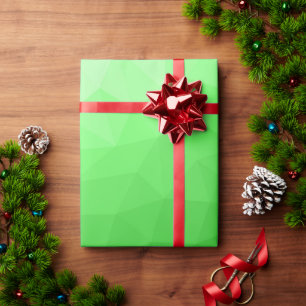 Papier Cadeau Motif lumineux à maillage géométrique dégradé vert